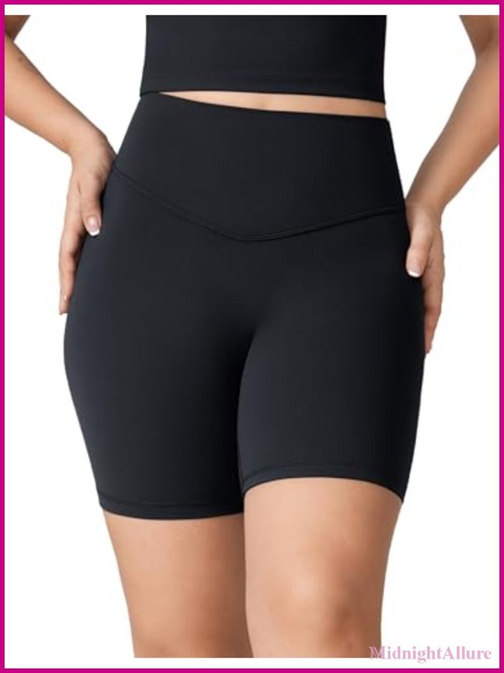 Hugcurve 6" High Waisted Tummy Control Biker Shorts Buttery Soft No Front Seam